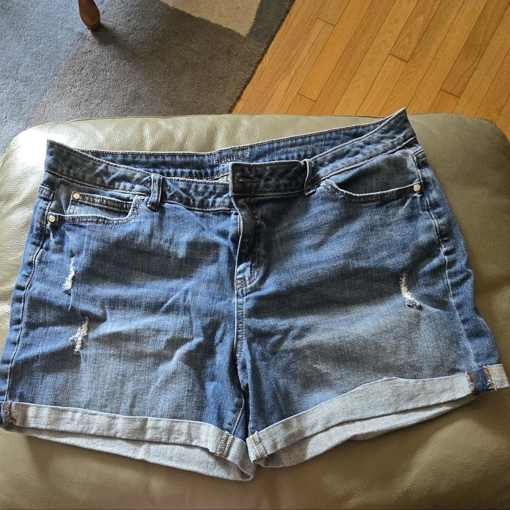 Jennifer Lopez Boyfriend Jean Shorts Size 16